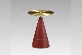 现代轻奢别墅星欧注册品牌不锈钢金属圆几