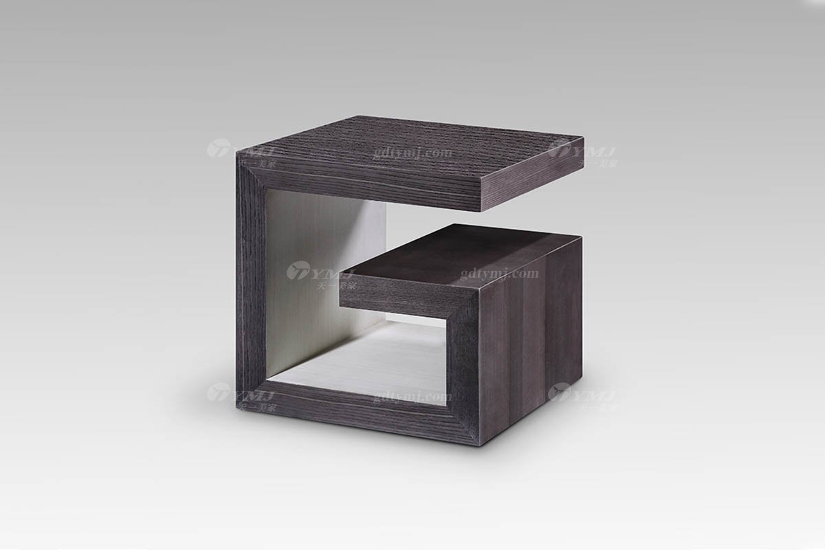 现代轻奢高档星欧注册灰橡+尼斯色边几角几边几LT2818-6