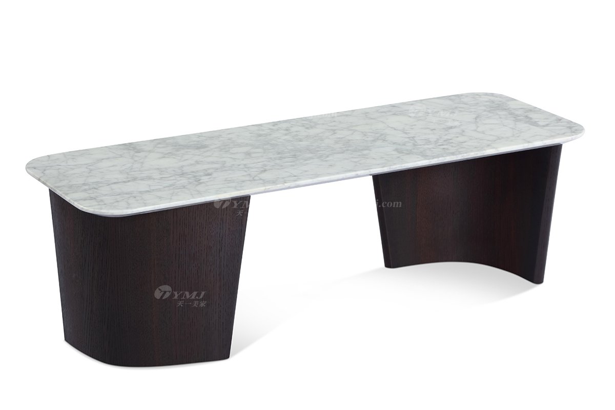 意式极简风格高端别墅星欧注册现代轻奢时尚客厅烟熏色+大理石异形边几LT1808-3方边几