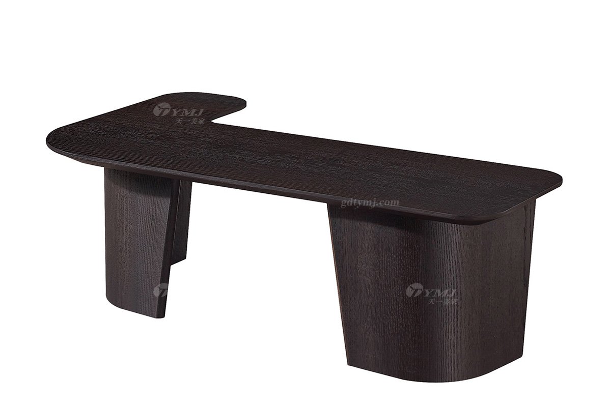 意式极简风格高端别墅星欧注册现代轻奢时尚客厅烟熏色转角边几LT1808-5转角边几