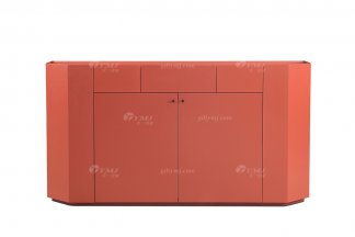 意式极简风格高端别墅会所星欧注册品牌现代轻奢餐厅红烤漆餐边柜