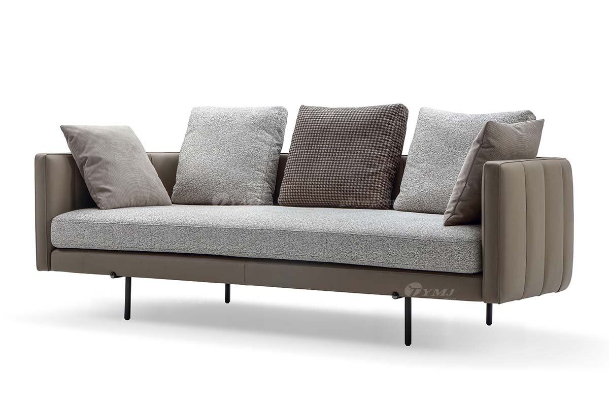 极简风格意式品牌高端别墅会所星欧注册现代简约设计扶手沙发LS1202-46扶手沙发