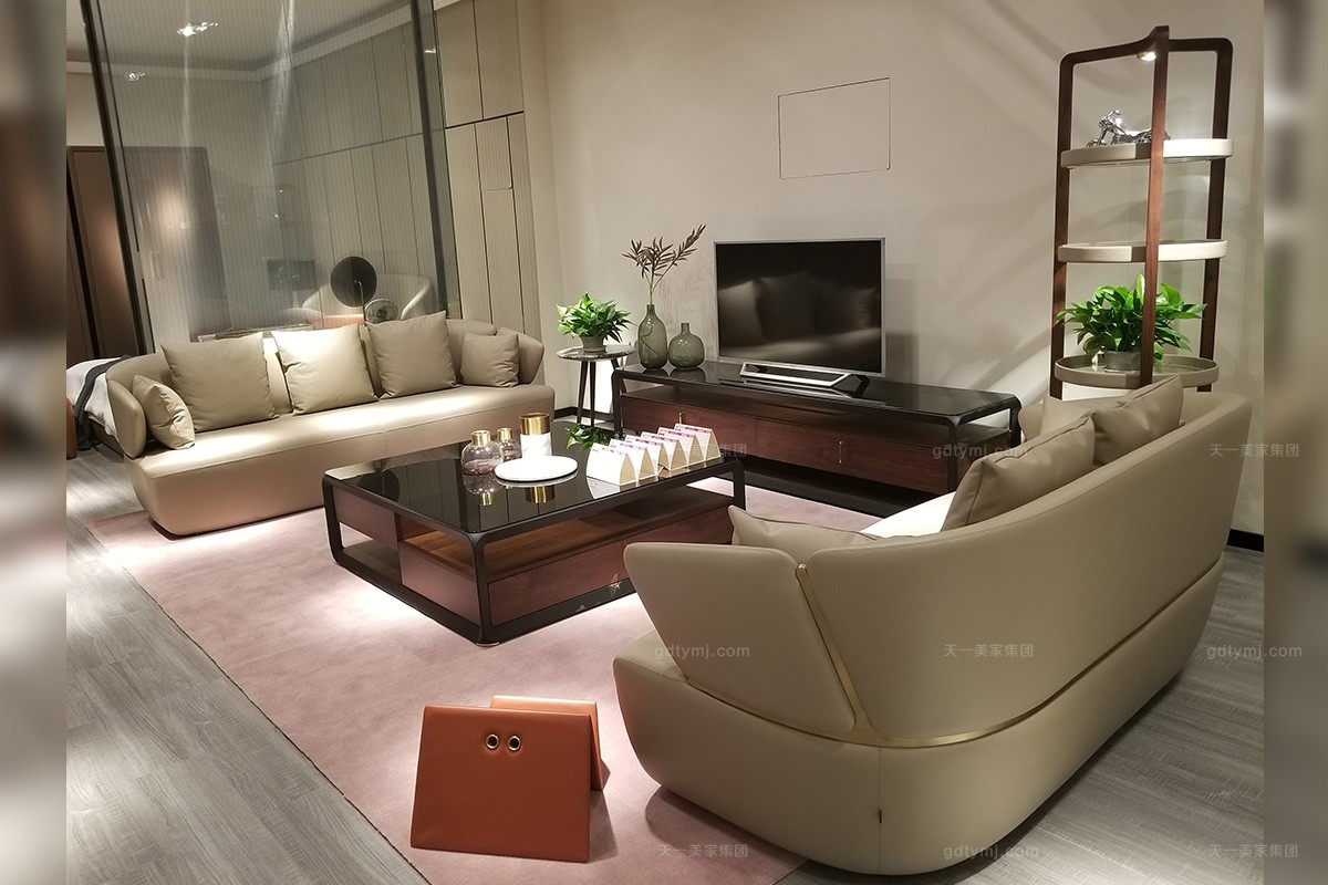 高端现代极简奢简约主义客厅沙发组合