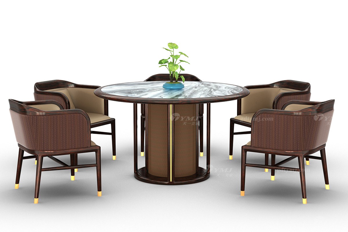 高端时尚新中式红木餐桌椅