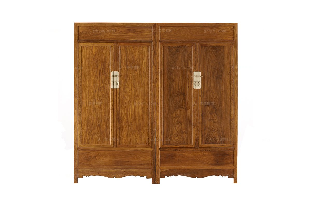 新中式实木红木衣柜