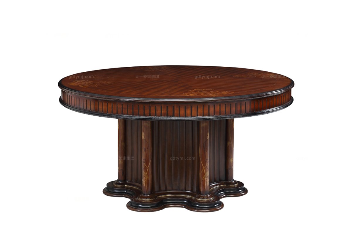 新古典实木圆餐桌